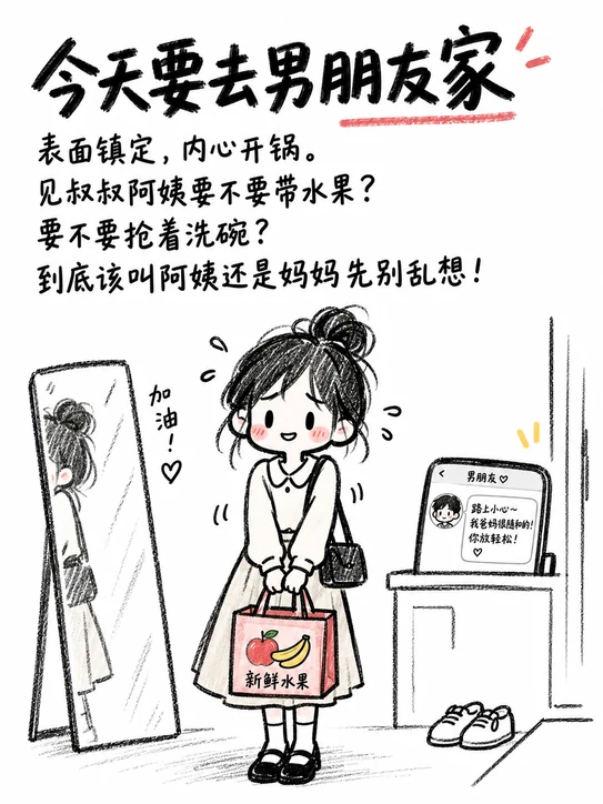SC-001の見本。上に大きな見出しと数行の文章、下に鏡の前に立つ女の子の絵