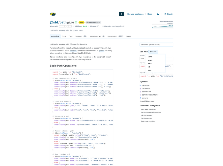 moliでPDF保存したJSRのパッケージページ
